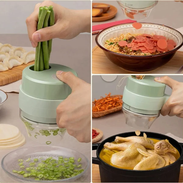 4 in 1 Portable Electric Vegetable Chopper