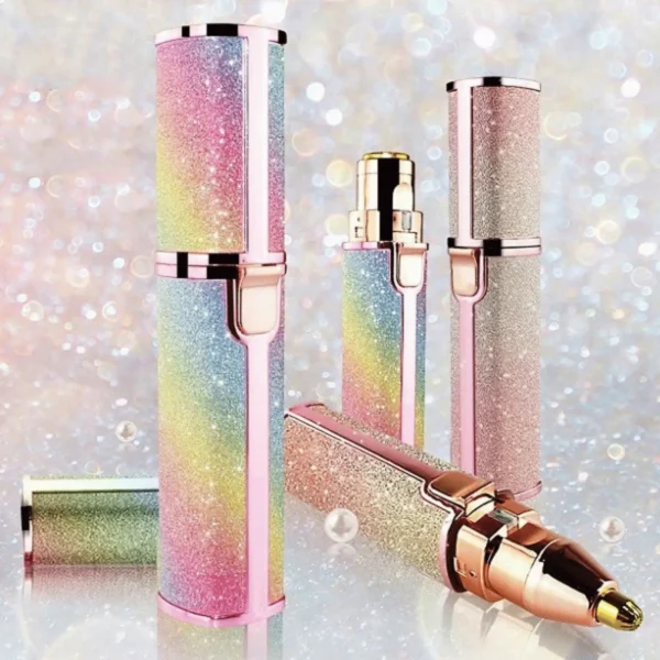 2-in-1 Electric Eyebrow Trimmer & Shaver – Rechargeable Painless Facial Hair Remover for Women