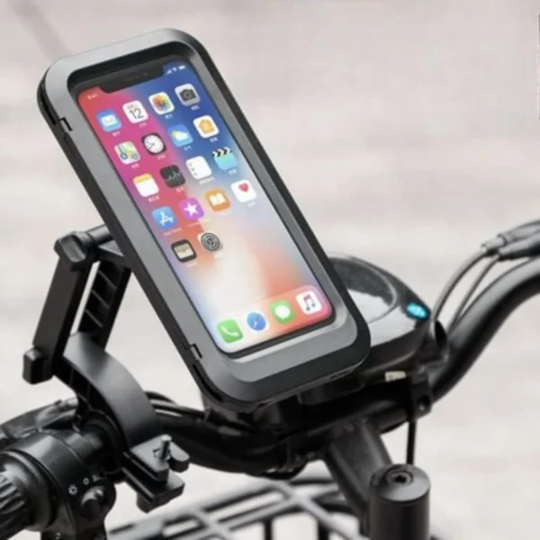 Rainproof Bike Phone Holder – Waterproof Motorcycle Mount with 360° Rotation